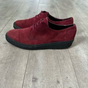 Vintage Donato Marrone Burgandy Suede Lace Up Shoes Women’s 8.5 Made in Spain